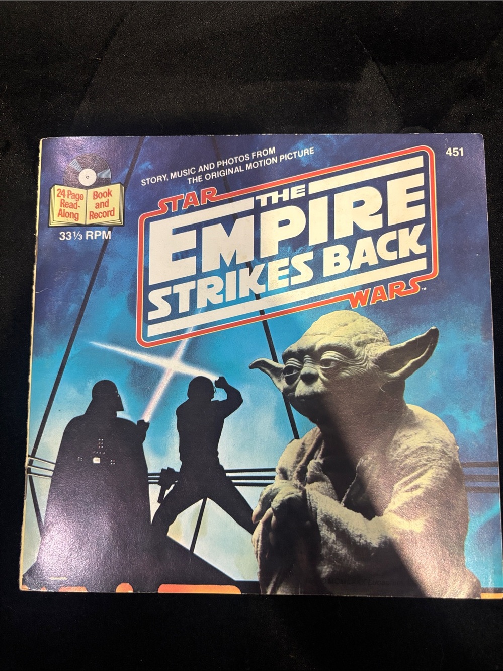 STAR WARS The Empire Strikes Back Read Along Book and Record VINTAGE 1980 Disney